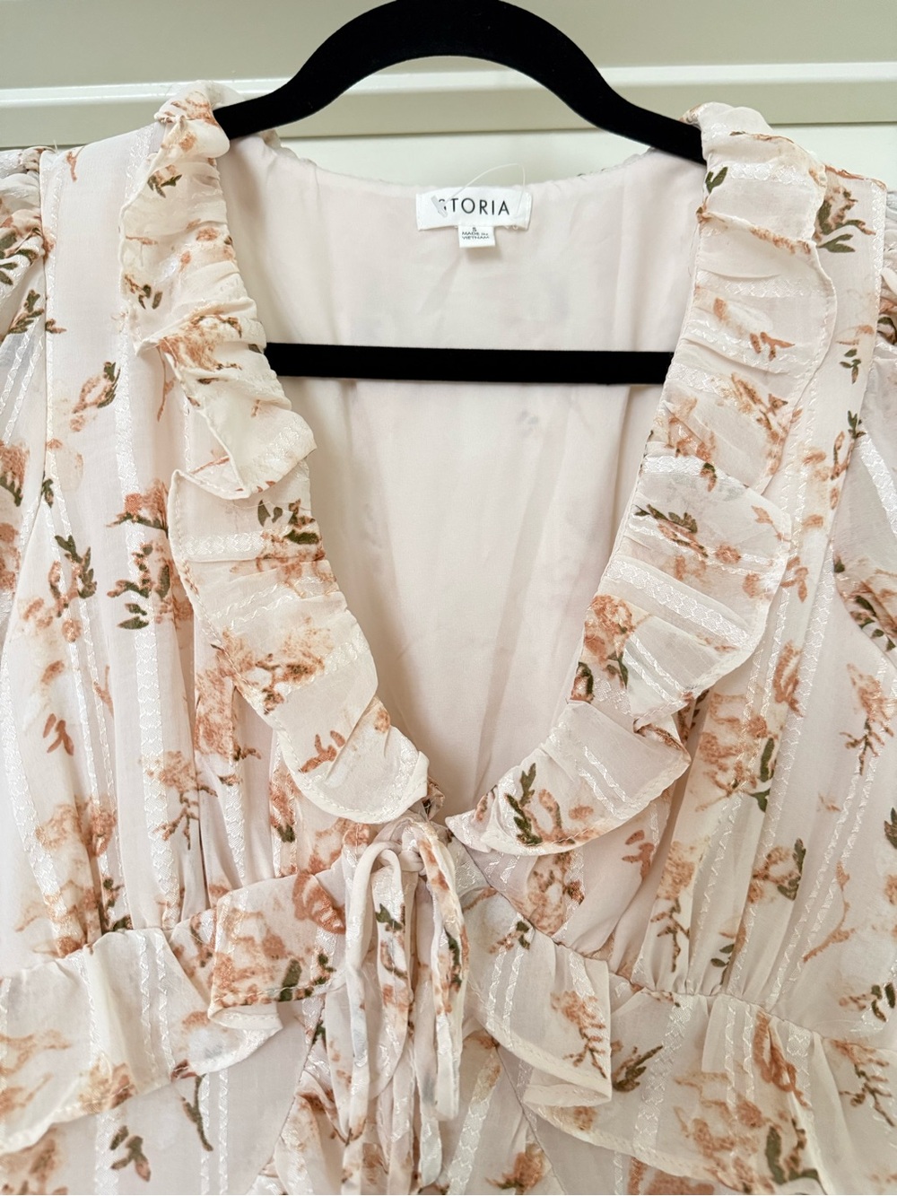 Storia Blush Pink Floral Ruffle Maxi Dress - Picture 4 of 6